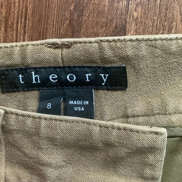 Theory Skinny Leggings Stretch Pants Size 8 Brown - Picture 5 of 10